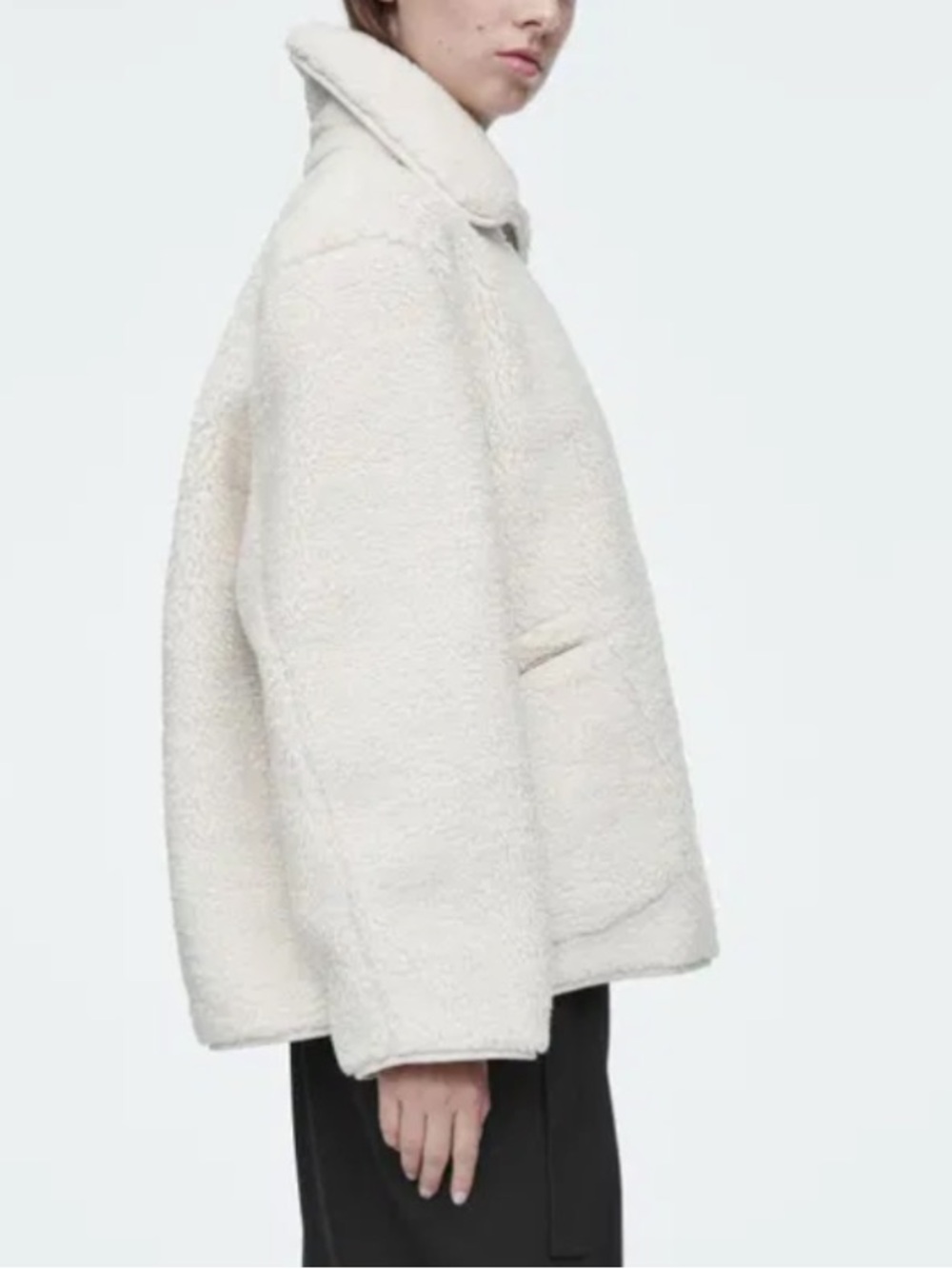 COS Collared Faux Shearling Jacket - Picture 3 of 11